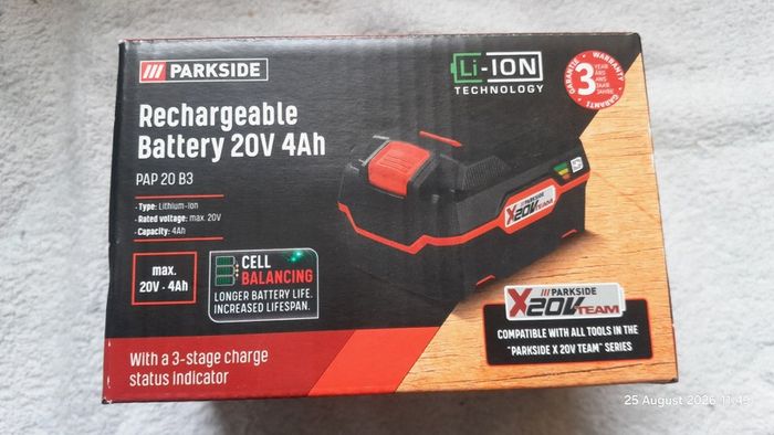 Lidl Parkside 20V X20V Battery 4.0 Ah PAP 20 B3 Li-Ion