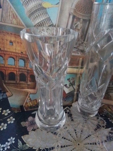 Three Cut Glass Bud Vases