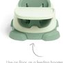 Baby Bug Booster Seat For Dining, Detachable Tray, Harness, Adjustable Seat and Non-Slip Feet, Eucalyptus Image 3