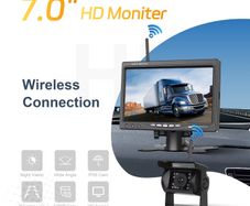 7 inch IPS Car Monitor Wireless Rearview Camera Night Vision Backup Parking Rear View AHD Rear Camera For RV Truck Trailer