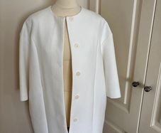 Cos size 10 white 3/4 coat