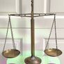 Vintage Brass Scales of Justice Mid-Century Legal Apothecary Decor Image 8