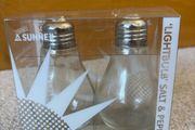 Brand New Lightbulb Shaped Salt and Pepper Shakers