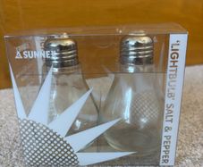Brand New Lightbulb Shaped Salt and Pepper Shakers