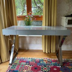 Grey console desk