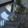 glass  and silver round  coffee table Image 5