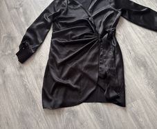 ladies dress  satin look wrap around