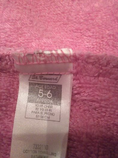 Pink Dressing Gown with hood.