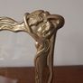 Antique Art Nouveau Brass Picture Frame Image 5