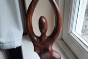 Wooden ornament womens figure