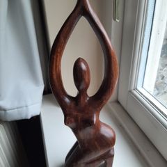 Wooden ornament womens figure