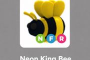 Roblox Adopt Me Pet - Neon King Bee (NFR)