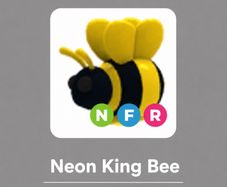 Roblox Adopt Me Pet - Neon King Bee (NFR)