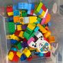 Box of Lego. 4 Figures and 4 Small Base Plates Image 6