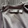 Boohoo Black pleated v neck midi dress Uk 20 postage included Image 5