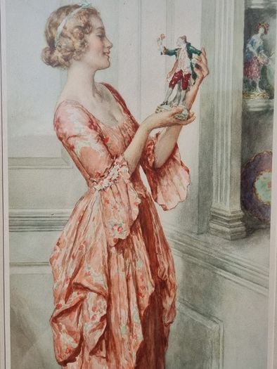 William Henry Margetson vintage watercolor