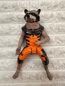 2014 Hasbro Marvel Rocket Racoon Guardians Of The Galaxy Figure Only No Tail approx. 15 cm. Used Please see photos