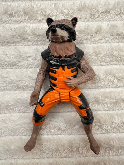2014 Hasbro Marvel Rocket Racoon Guardians Of The Galaxy Figure Only No Tail approx. 15 cm. Used Please see photos