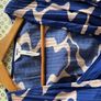 Blue Pattern Wrap Dress with Matching Slip Image 9