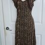 Bellissima Brown Spiderweb like Dress  Cotton/Mix Size Small Image 4