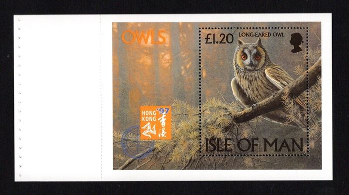 1997 Isle of Man Owls Commemorative Stamps Booklet Mint Never Hinged (MNH)