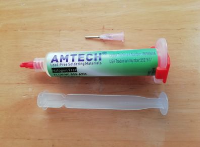 Amtech Nc-559-asm No Clean Flux  Bga Pcb 10cc +  Needle + Piston