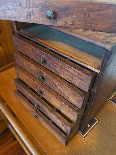 Antique petit watch makers workshop drawers c1890
