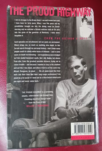 Hunter S Thompson/ The Proud Highway/ Fear & Loathing Letters,Vol. 1/ 1955- 1967/Bloomsbury/1997/ 1st edition