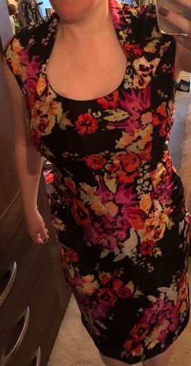 Black dress with flower design from Almost Famous