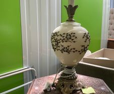 A pair of antique lamps