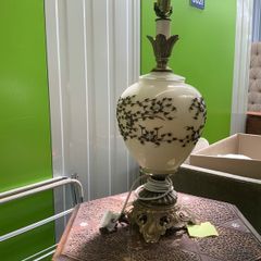 A pair of antique lamps