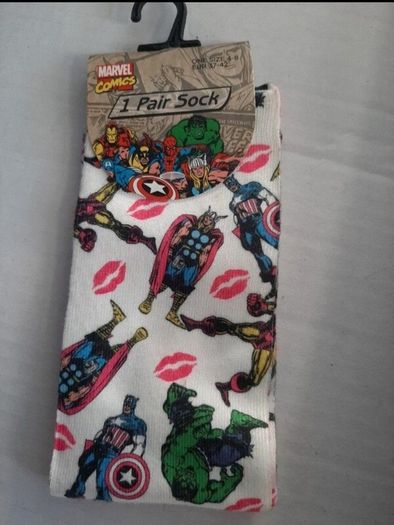 New socks Marvel tag attached