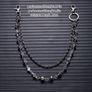 Punk-Style Silver Dice Charm Waist Chain Image 2