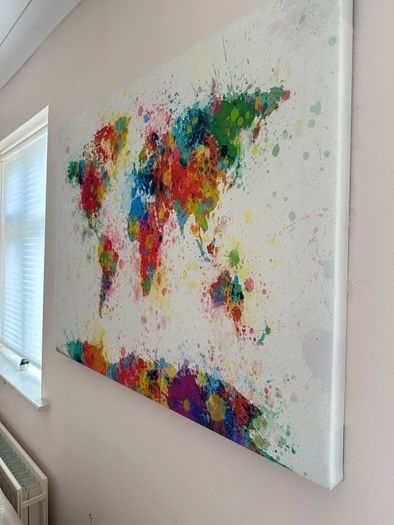 World Map on Canvas