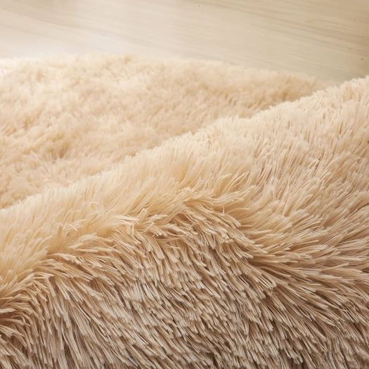 Round Rugs for Bedrooms Fluffy Living Room Circle Area Rug Soft Shaggy Carpet for Kids Room Floor Mat (Grey, 80cm)