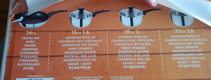 New Jamie Oliver Tefal Pots Pan Set