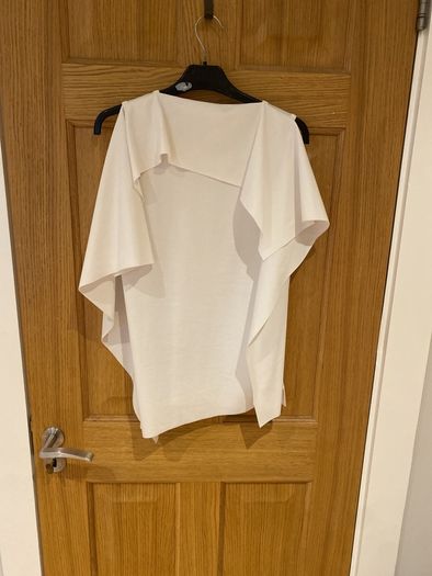 White cos top with cape