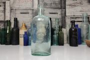 395 - Antique Imperial Pint Sea Glass Decorative Collectible Alcohol Bottle