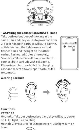 JBL Wave 200TWS Wireless in-Ear Headphones-Bluetooth Headphones with Deep Bass Sound and IPX2 Water Resistance, Complete with Charging case (New)