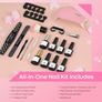 Gel Nail Polish Kit Starter with U V Lamp Portable LED Dryer Lamp, 6 Colors Soak Off Pastel Pink Gel Nail Polish Set/Gel Top & Base Coat/Essential Manicure Tools Nail Art Kit Image 6