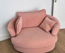 Pink swivel chair