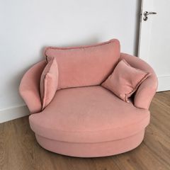 Pink swivel chair