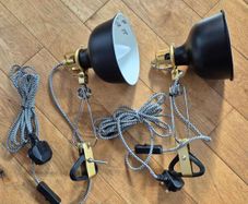 Ikea black Wall Lamp / Clamp Lamp spotlight x2