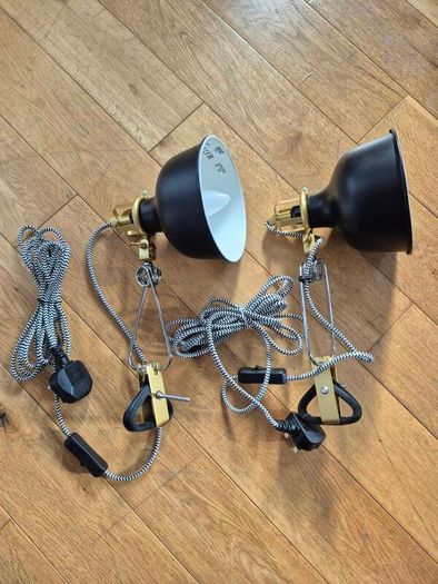 Ikea black Wall Lamp / Clamp Lamp spotlight x2