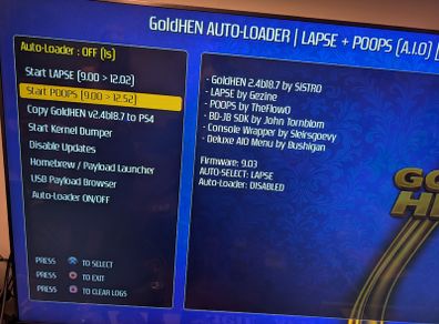 Ps4 slim goldhen