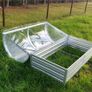 Raised flower beds for greenhouses galvanised steel Image 2