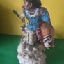 Native American warrior and wolf figurine Image 4