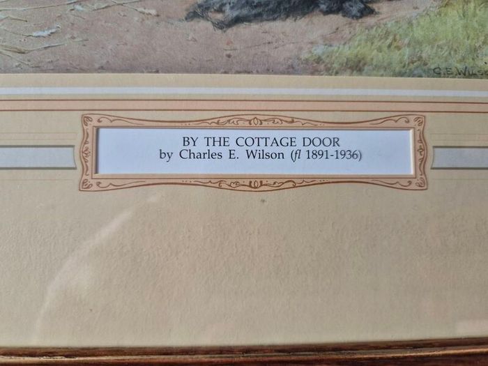 Set of 4 Vintage Charles E. Wilson Framed Art Prints - Idyllic British Country Life Scenes