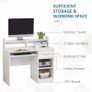 Modern Wooden Computer Desk Workstation with Keyboard Tray, Drawer & Monitor Stand for Home Office, Study (FREE POSTAGE) Image 3