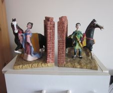 Walt Disney Hand Painted Mulan Resin Bookends.